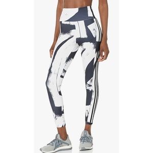 NWT Adidas 3-stripes print high waist 7/8 tights size L